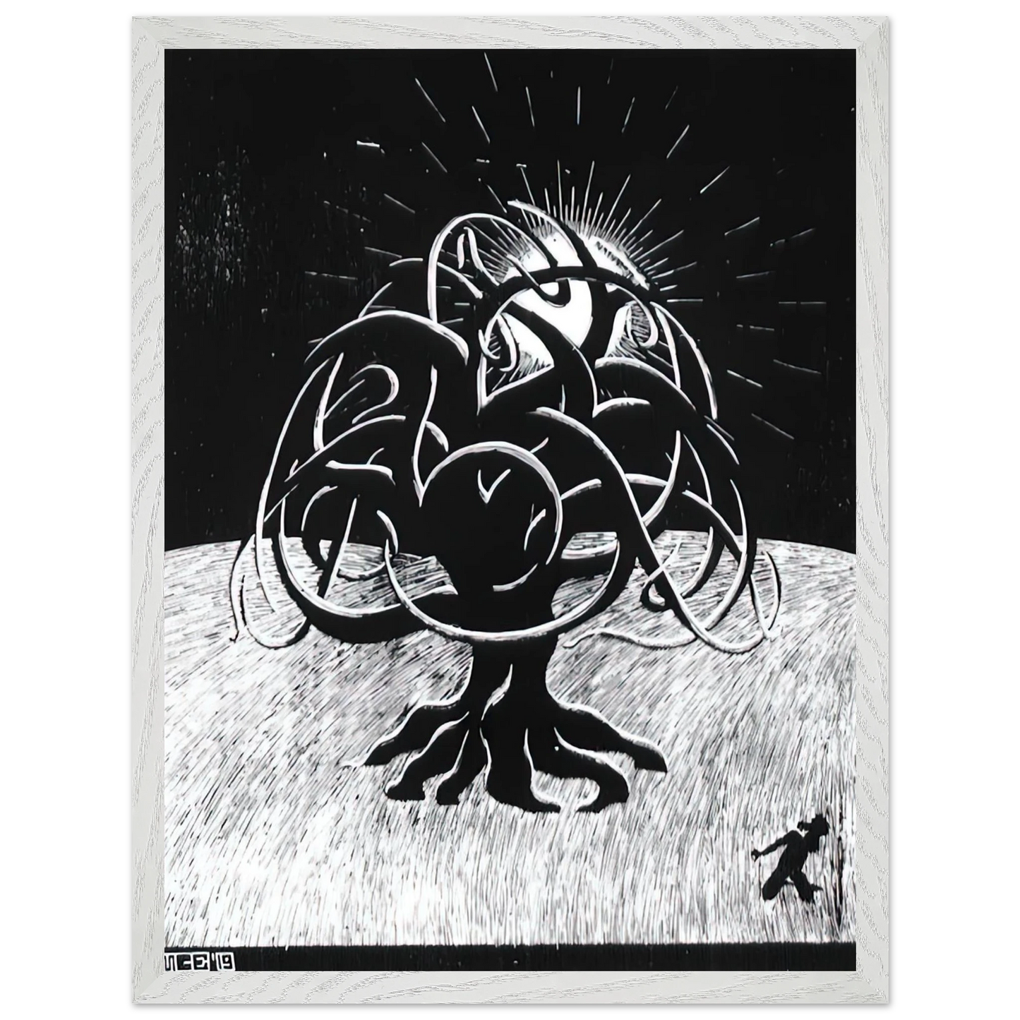 MC Escher - TWON TREE Wall Art - 60x80 cm / 24x32 inches - Fine Art Poster-canvas - -