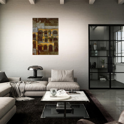 A blue house - Pablo Picasso Brushed Aluminum Print - 70x100 cm / 28x40 inches | Pablo Picasso Aluminum Print | Pablo Picasso Prints
