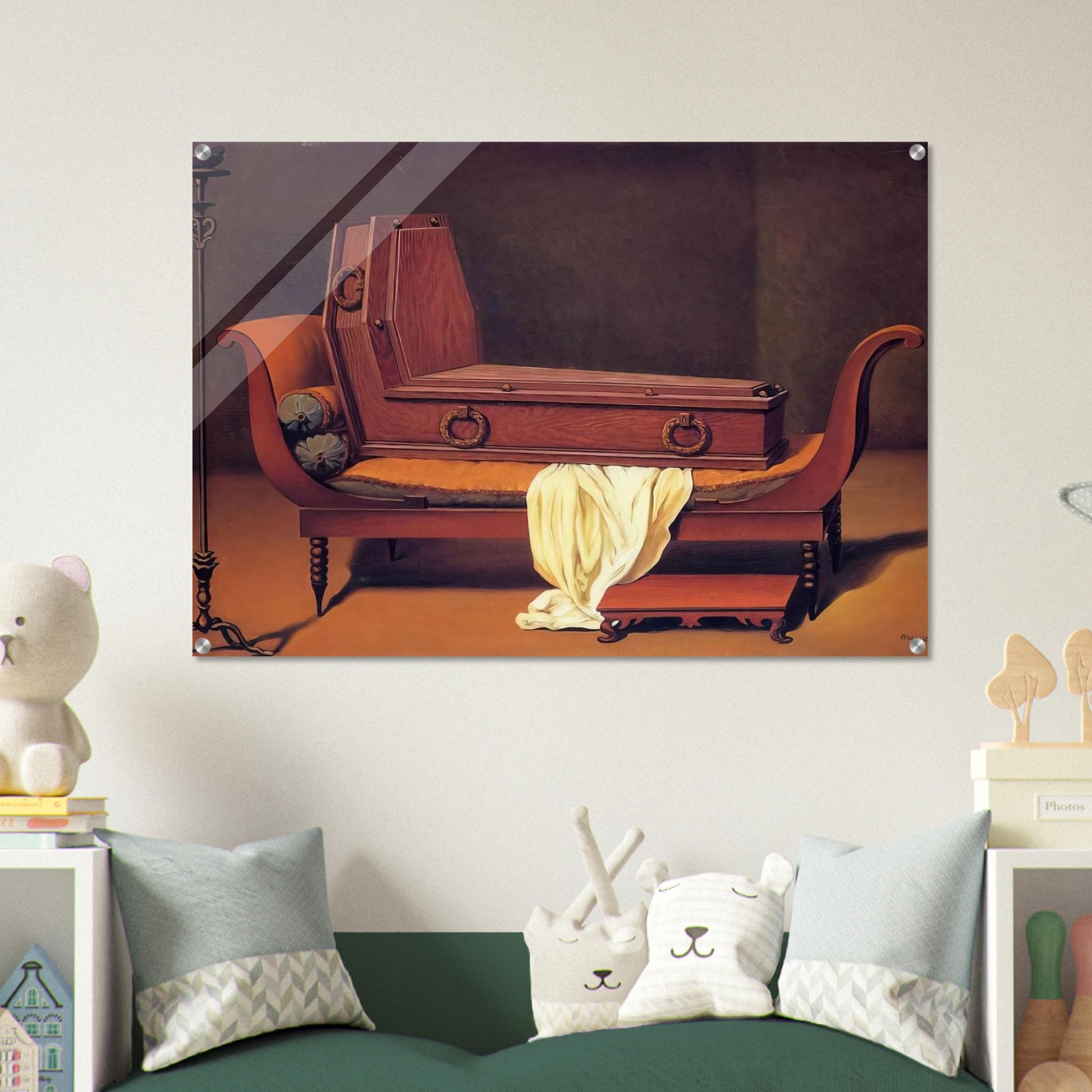 PERSPECTIVE MADAME RECAMIER BY DAVID 1949 - Rene Magritte Acrylic Print - 70x100 cm / 28x40″ inches