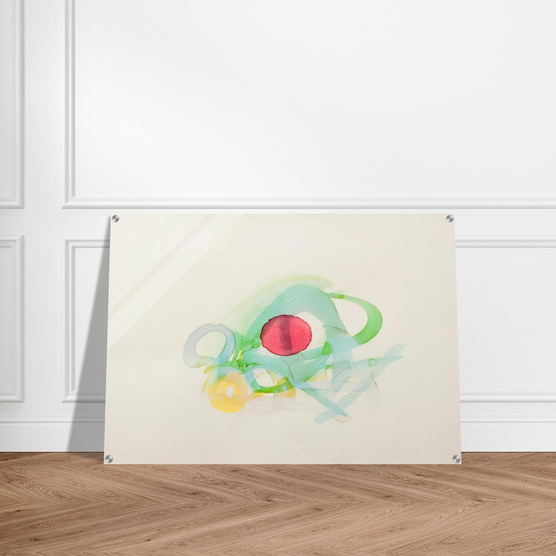 UNTITLED RED GREEN YELLOW AND BLUE - Luis Feito Acrylic Print - 70x100 cm / 28x40″ inches