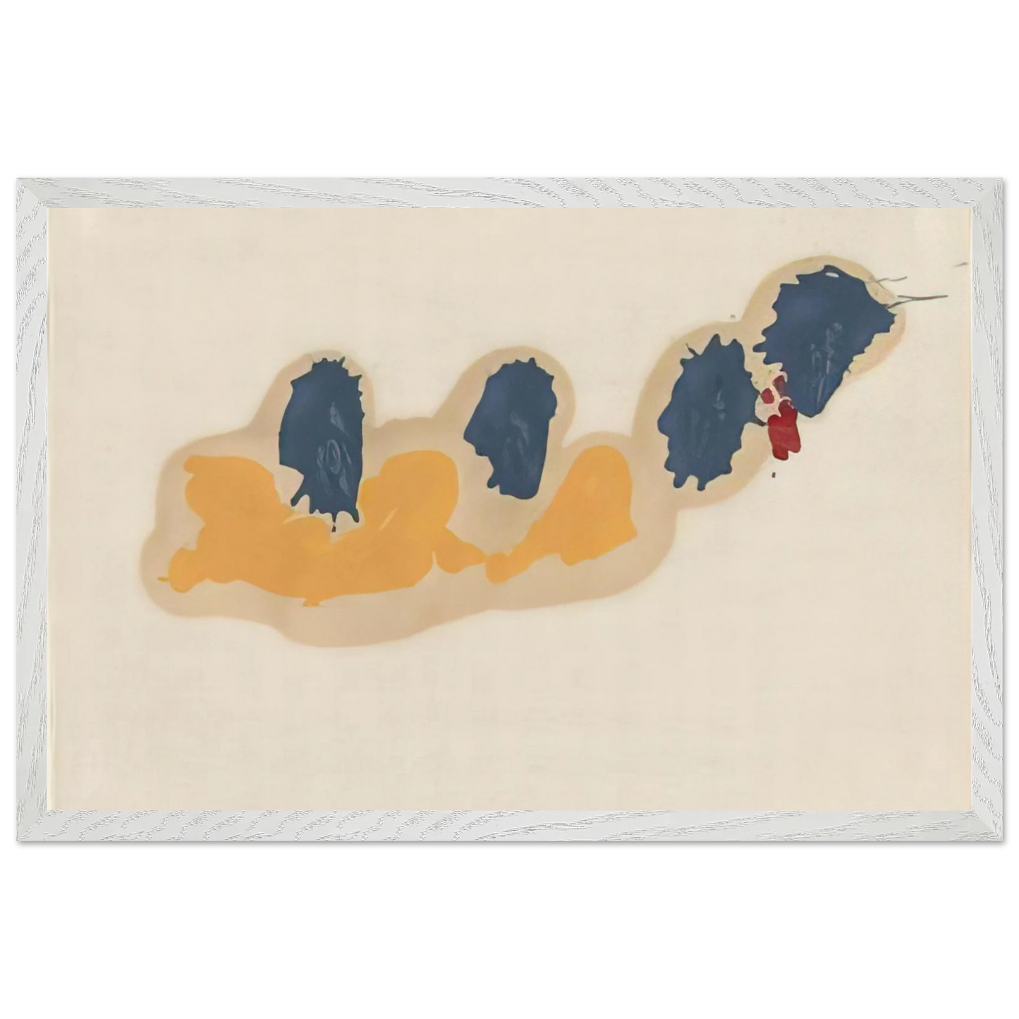 Helen Frankenthaler - April IV - 1960 Wall art - 30x45 cm / 12x18 inches - Premium Wooden Framed Poster With Fine Art Paper-canvas - Wood frame