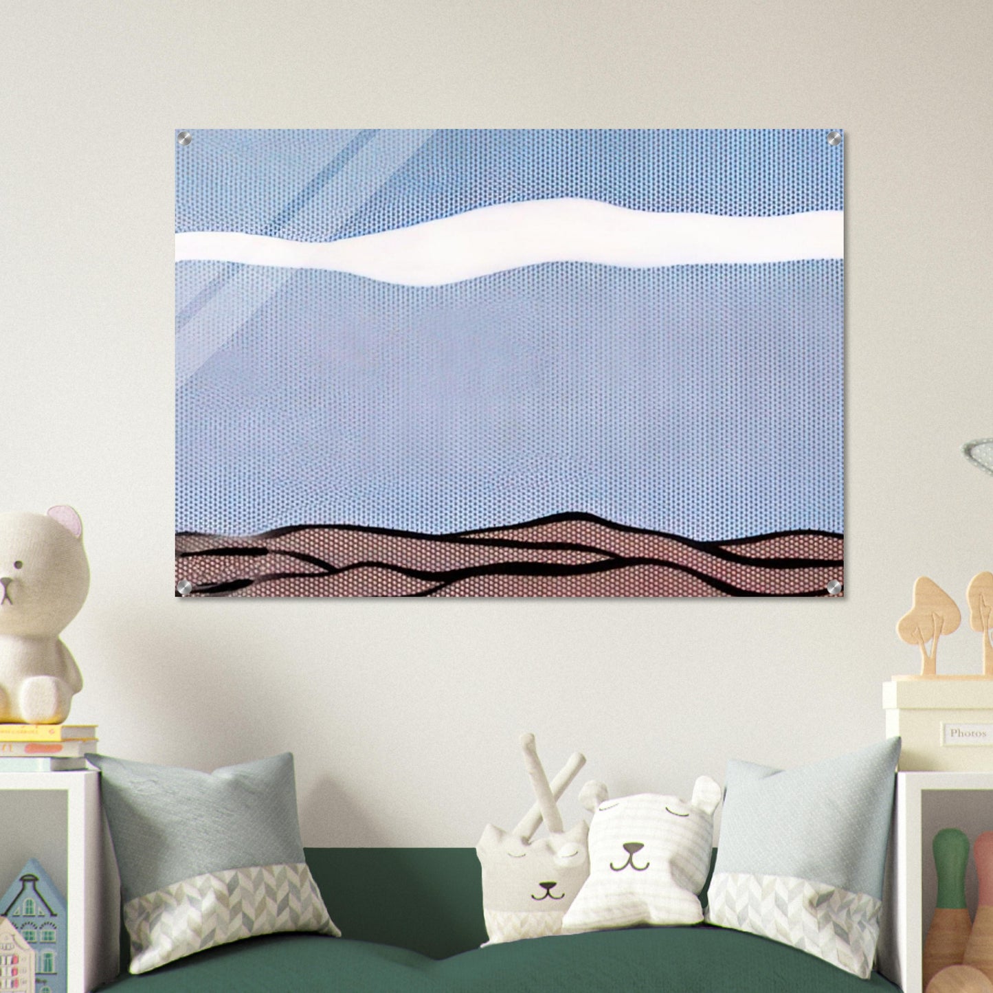 LANDSCAPE 1964 - Roy Lichtenstein Acrylic Print - 70x100 cm / 28x40″ inches | Roy Lichtenstein Wall Art | Roy Lichtenstein Prints