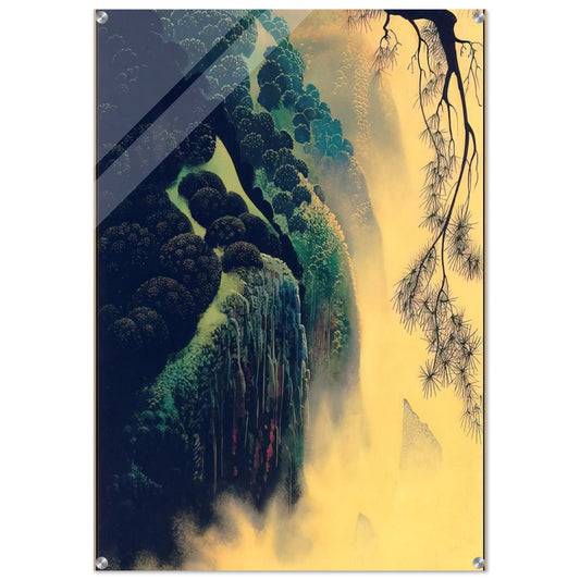 Jeweled Coast - Eyvind Earle Acrylic Print - 70x100 cm / 28x40″ inches