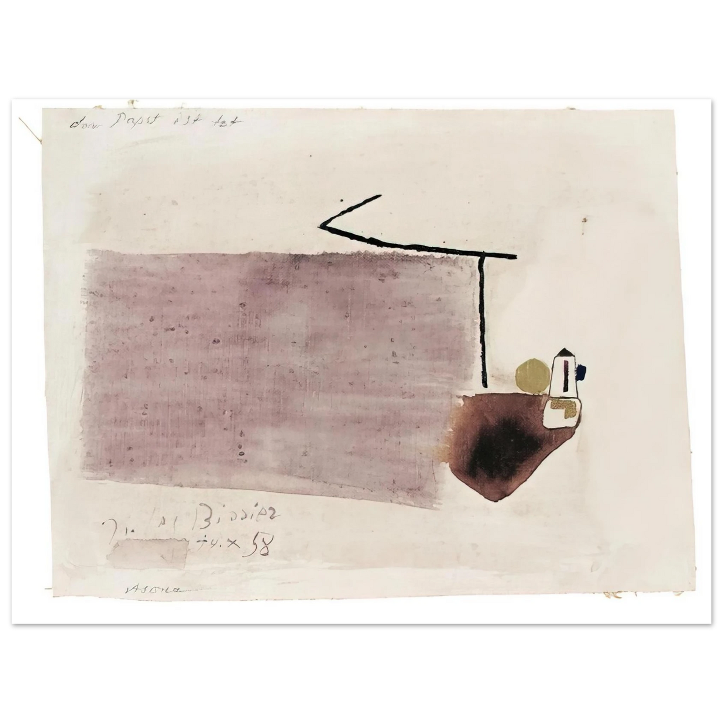 Julius Bissier - 14.X.58 - 1958  75x100 cm / 30x40inches Fine Art Poster