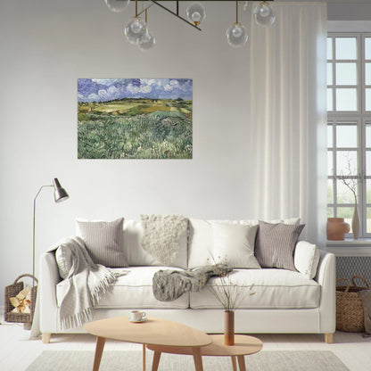 Plain near Auvers - Vincent van Gogh Brushed Aluminum Print - 70x100 cm / 28x40 inches | Vincent van Gogh Aluminum Print | Vincent van Gogh Prints