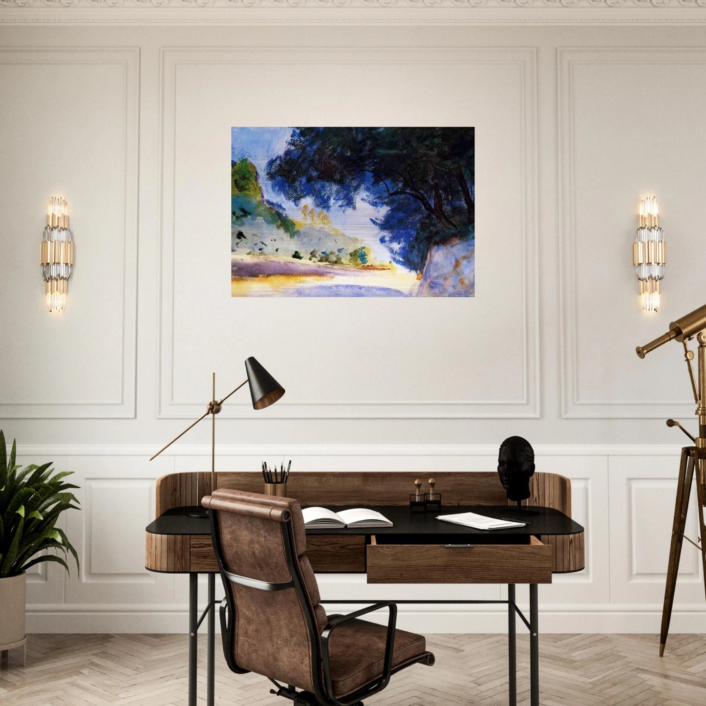 Landscape, Olive Trees, Corfu - John Singer Sargent Brushed Aluminum Print - 70x100 cm / 28x40 inches | John Singer Sargent Aluminum Print | John Singer Sargent Prints