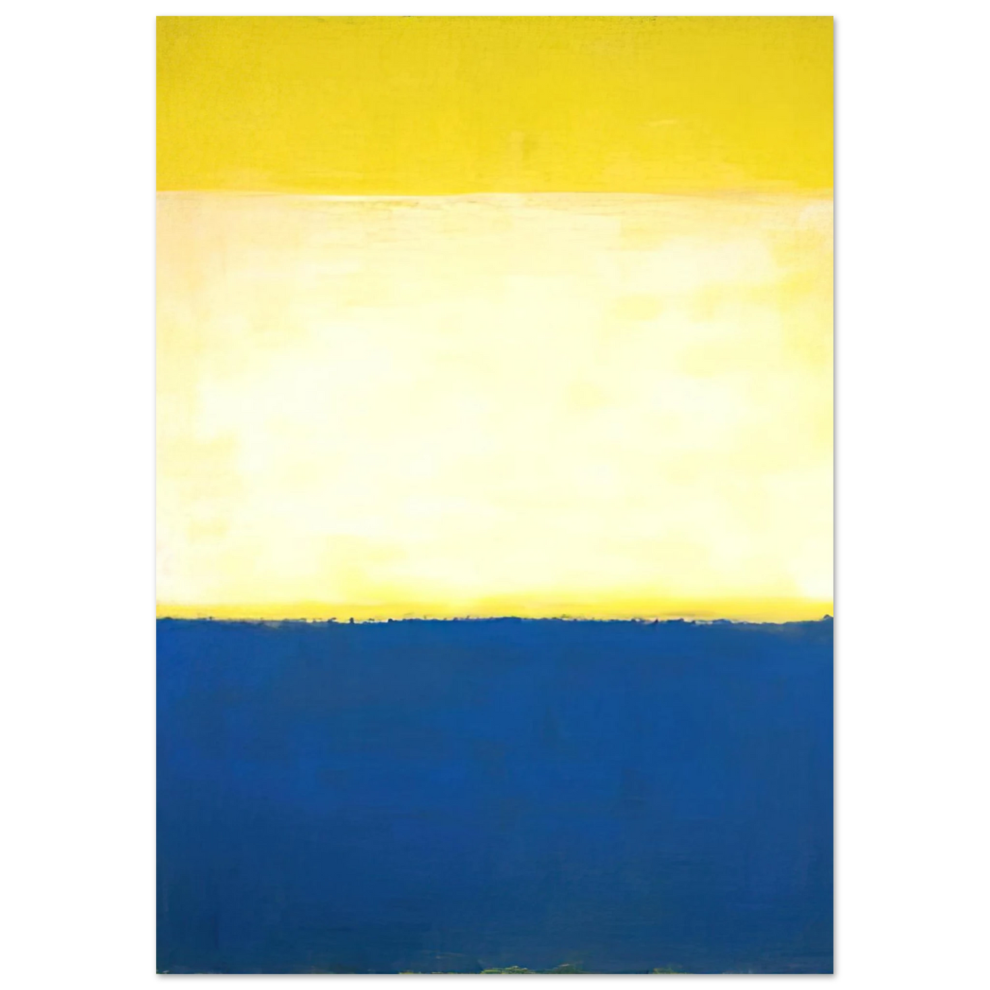 Mark Rothko - No. 6 Yellow, White, Blue Over Yellow on Gray - 1954 Wall Art - 60x80 cm / 24x32 inches - Fine Art Poster-canvas - -