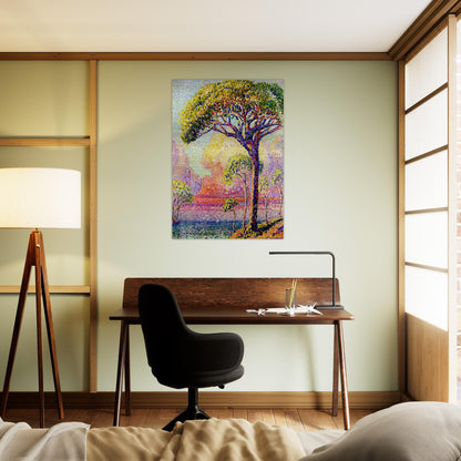 A Pine Tree - Henri-Edmond Cross Brushed Aluminum Print - 70x100 cm / 28x40 inches | Henri-Edmond Cross Aluminum Print | Henri-Edmond Cross Prints