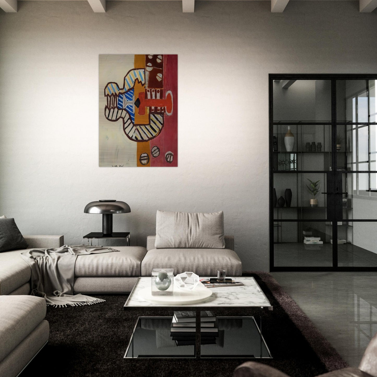 THE VALVE 1954 - Roy Lichtenstein Brushed Aluminum Print - 70x100 cm / 28x40 inches | Roy Lichtenstein Aluminum Print | Roy Lichtenstein Prints