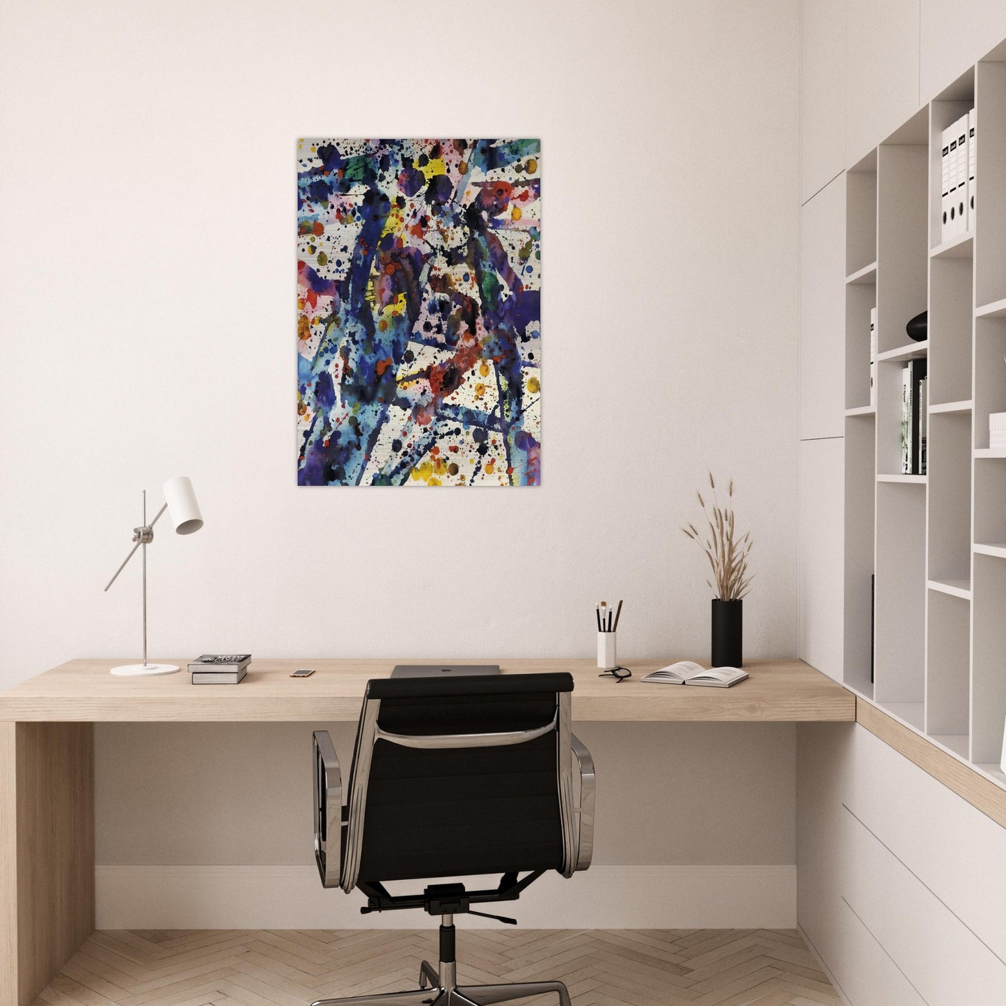 Taches  Untitled  - Sam Francis Brushed Aluminum Print - 70x100 cm / 28x40 inches | Sam Francis Aluminum Print | Sam Francis Prints