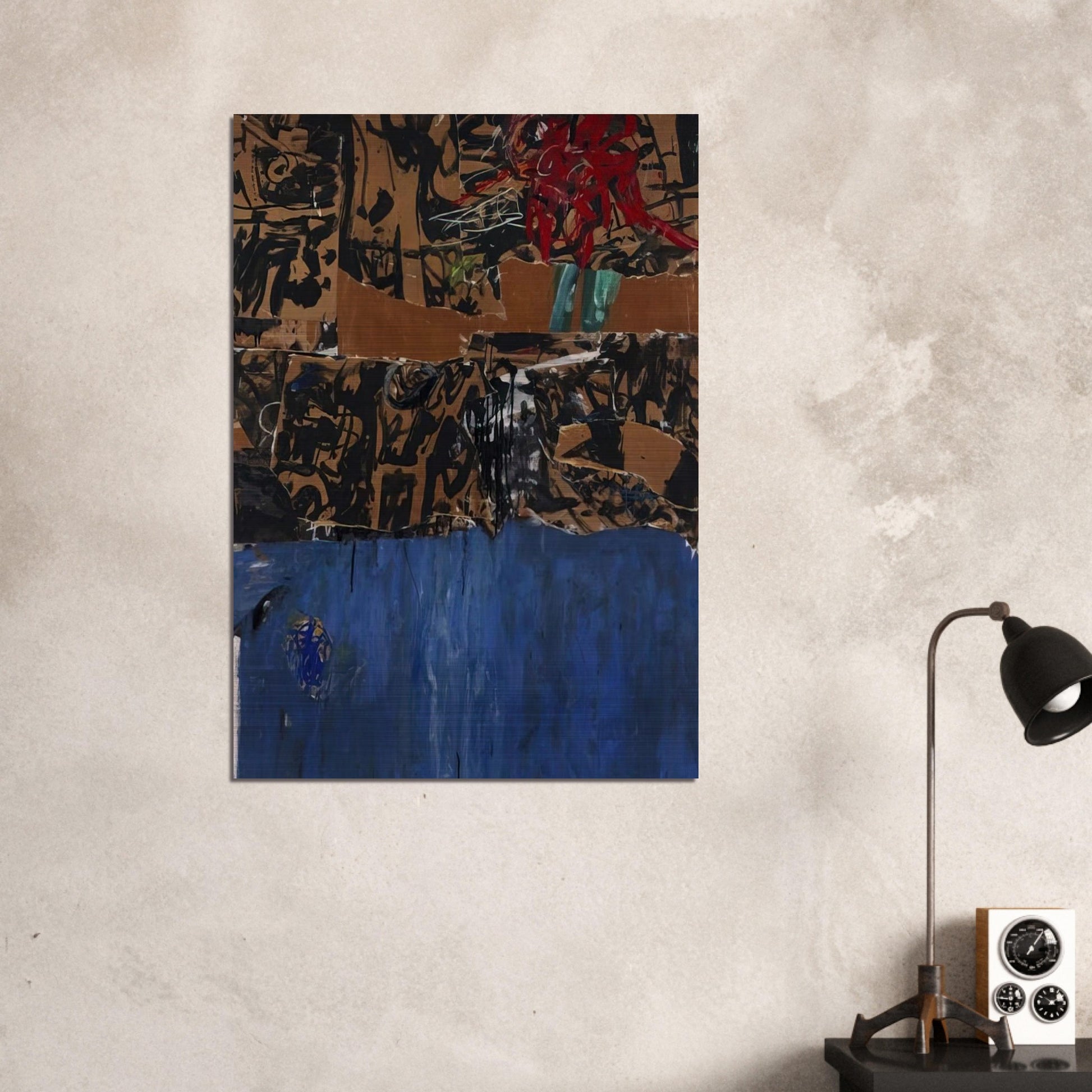 Blue Blue Blue - Allan Kaprow Brushed Aluminum Print - 70x100 cm / 28x40 inches | Allan Kaprow Aluminum Print | Allan Kaprow Prints