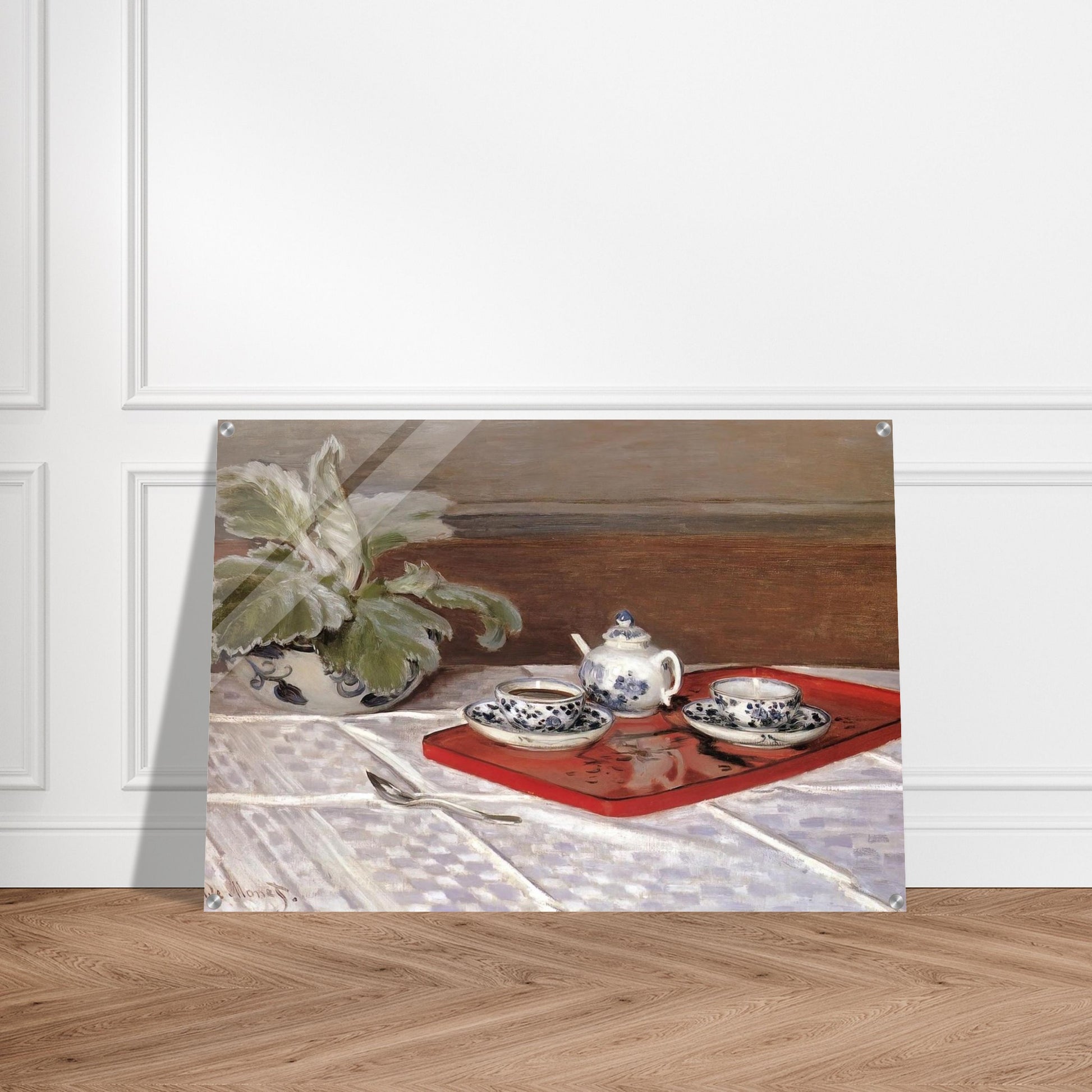 The Tea Set - claude monet Acrylic Print - 70x100 cm / 28x40″ inches | claude monet Wall Art | claude monet Prints