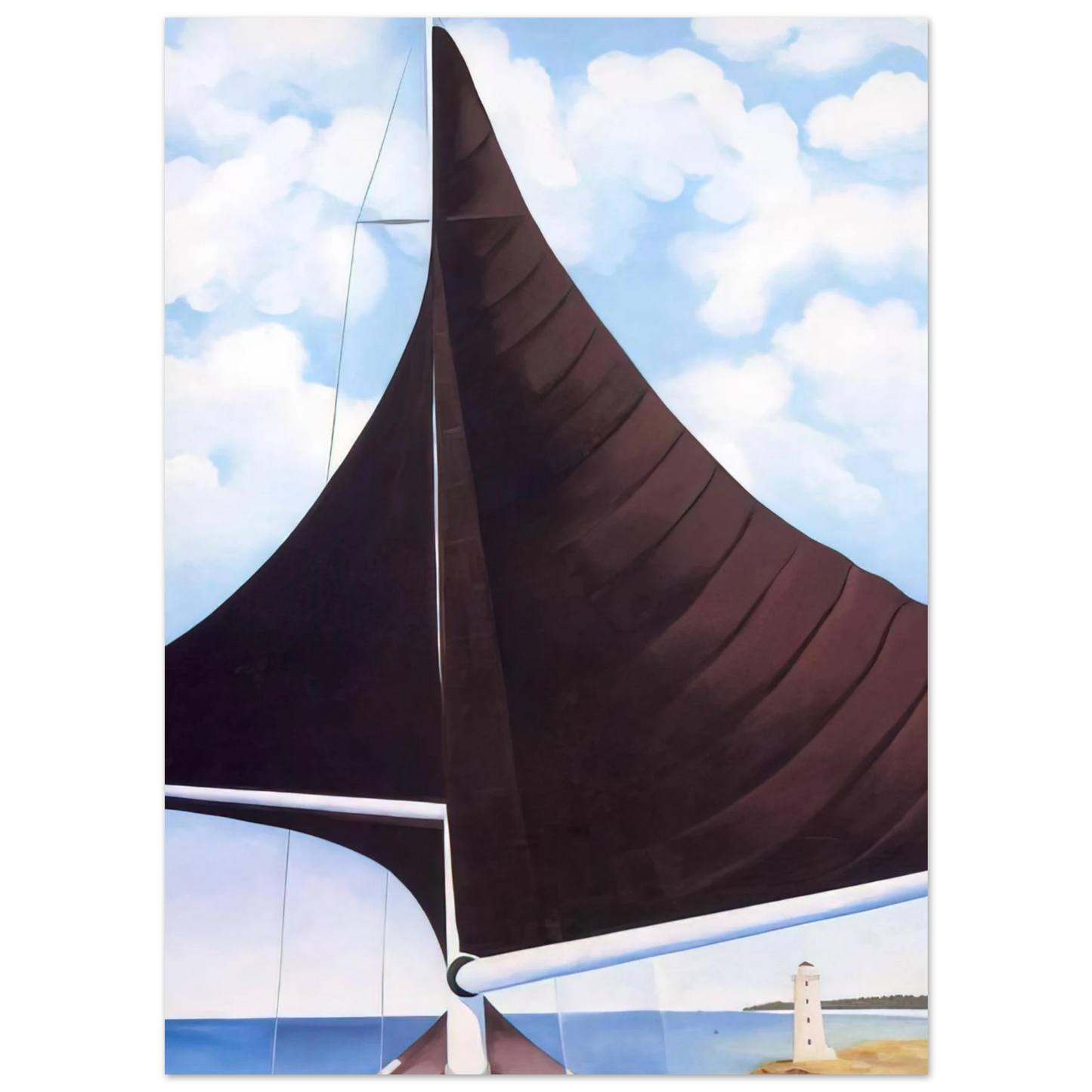 Georgia O'Keeffe - Brown Sail, Wing on Wing, Nassau Fine Art Poster