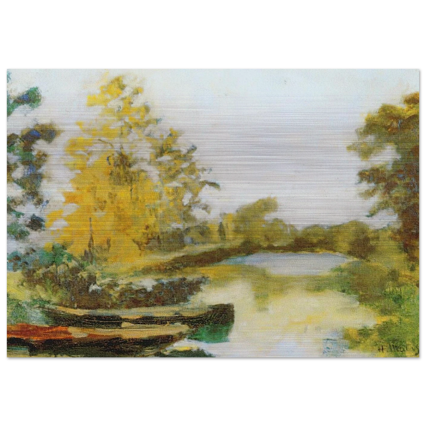 BANKS OF THE CANAL 1903 - Henri Matisse Brushed Aluminum Print - 70x100 cm / 28x40 inches | Henri Matisse Aluminum Print | Henri Matisse Prints
