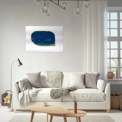 Blau auf Grün - 1965 - Blinky Palermo Brushed Aluminum Print - 70x100 cm / 28x40 inches | Blinky Palermo Aluminum Print | Blinky Palermo Prints