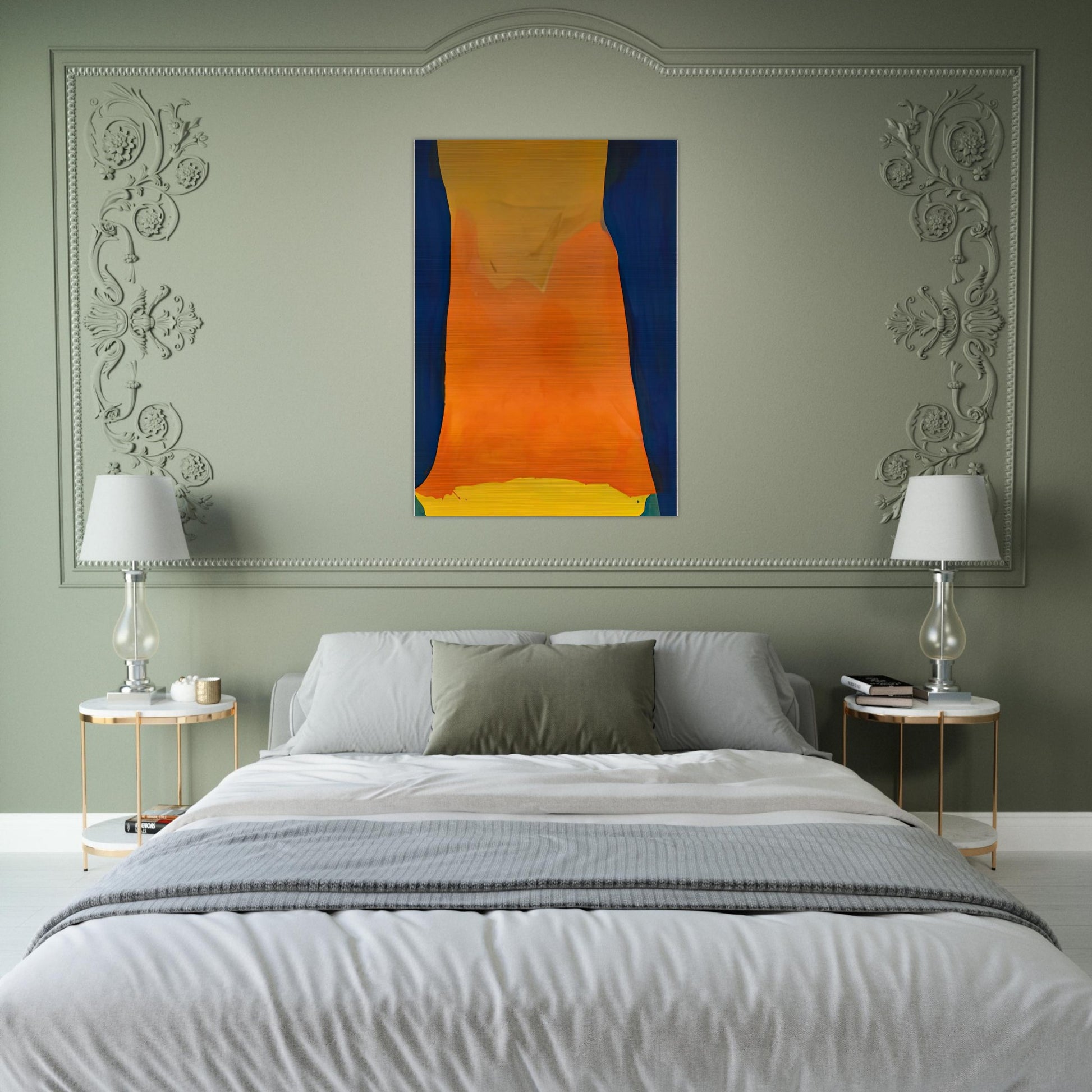 Orange Mood, 1963-64- - Helen Frankenthaler Brushed Aluminum Print - 70x100 cm / 28x40 inches | Helen Frankenthaler Aluminum Print | Helen Frankenthaler Prints