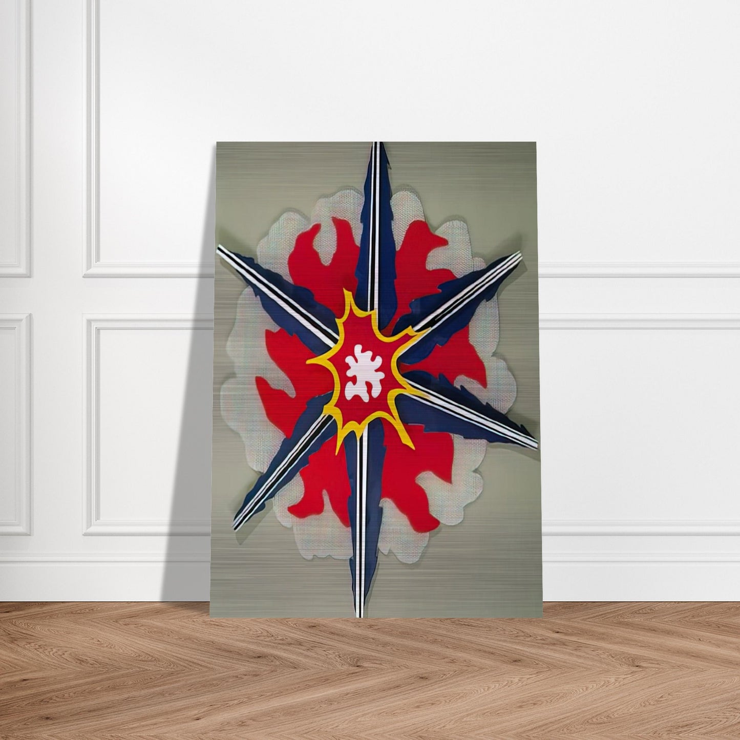 WALL EXPLOSION II 1965 - Roy Lichtenstein Brushed Aluminum Print - 70x100 cm / 28x40 inches | Roy Lichtenstein Aluminum Print | Roy Lichtenstein Prints