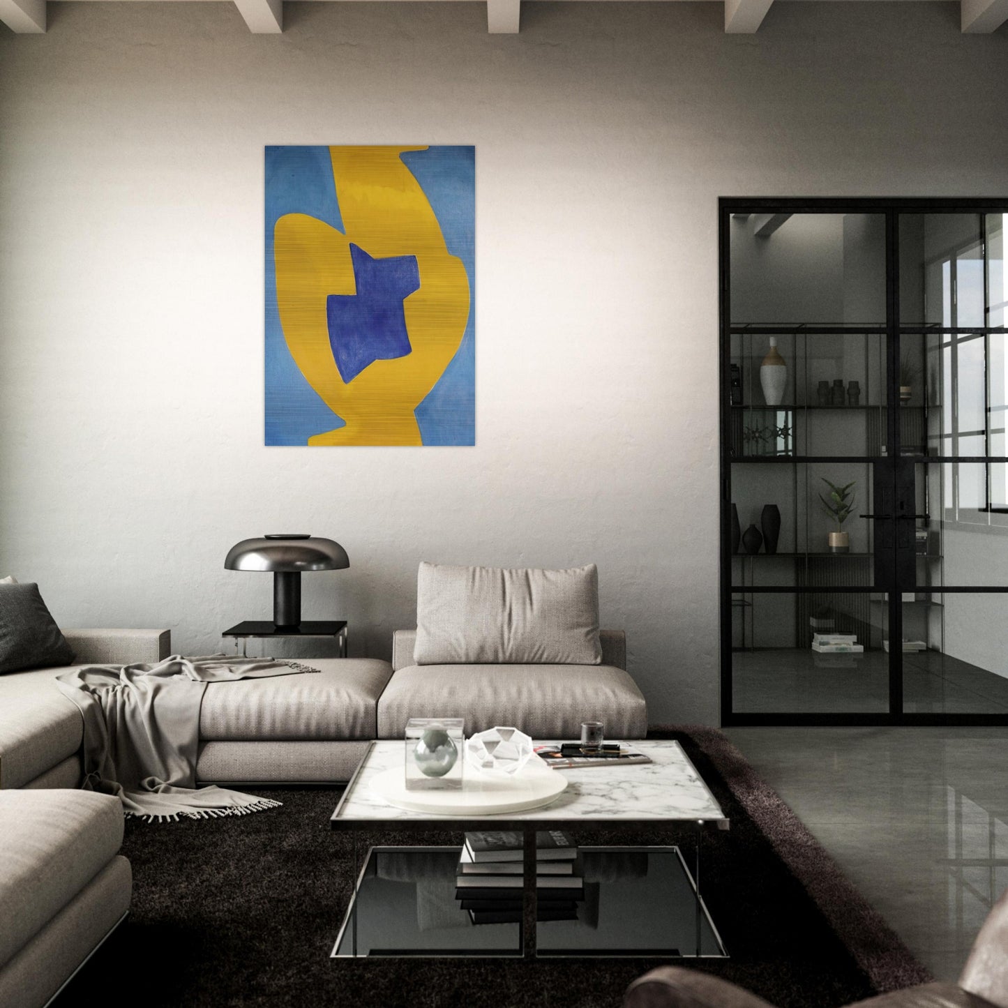 Composition abstraite - 1968 - Serge Poliakoff Brushed Aluminum Print - 70x100 cm / 28x40 inches | Serge Poliakoff Aluminum Print | Serge Poliakoff Prints