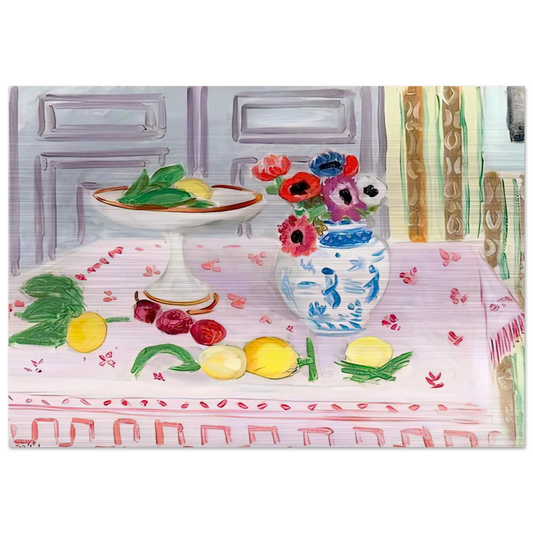 THE PINK TABLECLOTH 1925 - Henri Matisse Brushed Aluminum Print - 70x100 cm / 28x40 inches | Henri Matisse Aluminum Print | Henri Matisse Prints