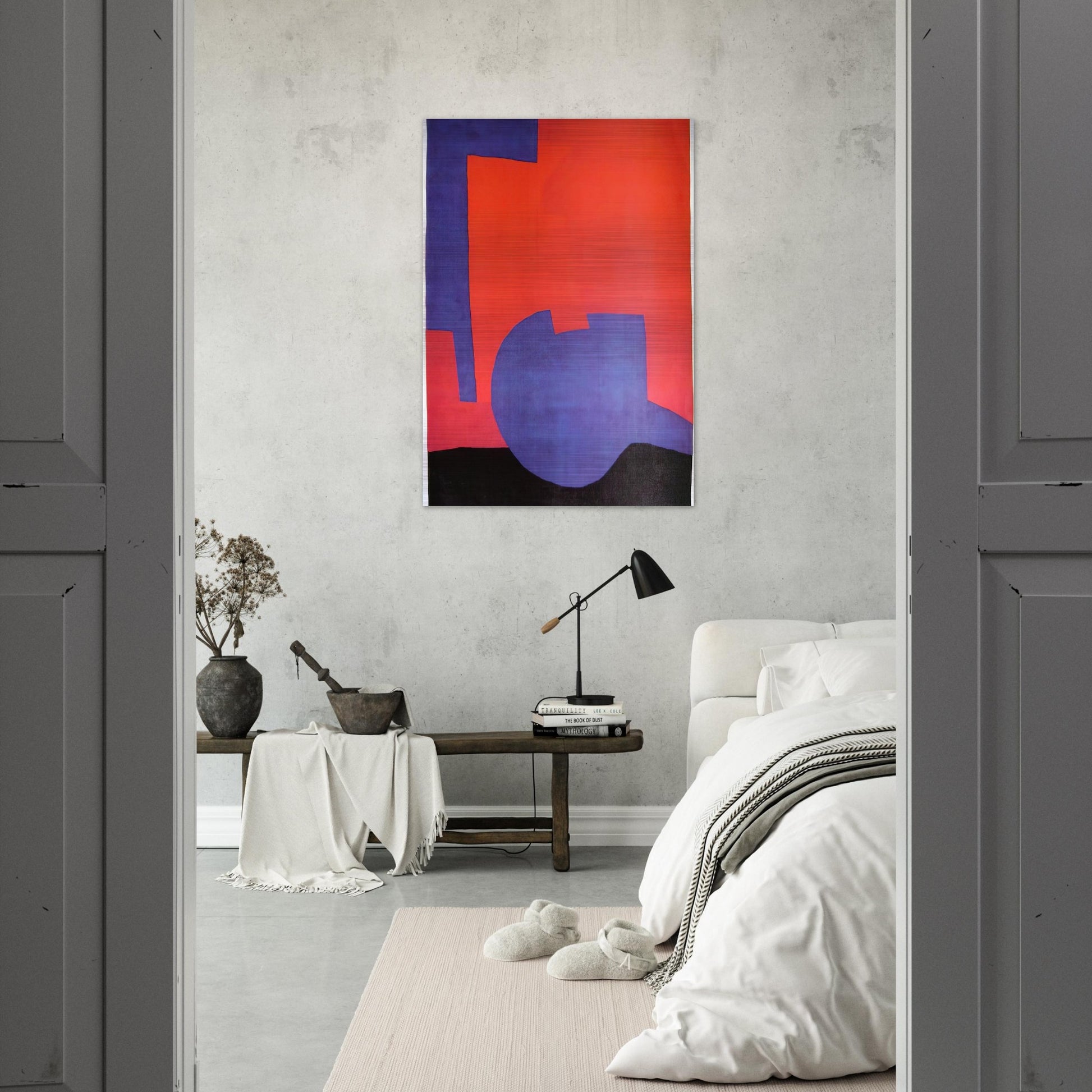 Composition rouge - 1968 - Serge Poliakoff Brushed Aluminum Print - 70x100 cm / 28x40 inches | Serge Poliakoff Aluminum Print | Serge Poliakoff Prints