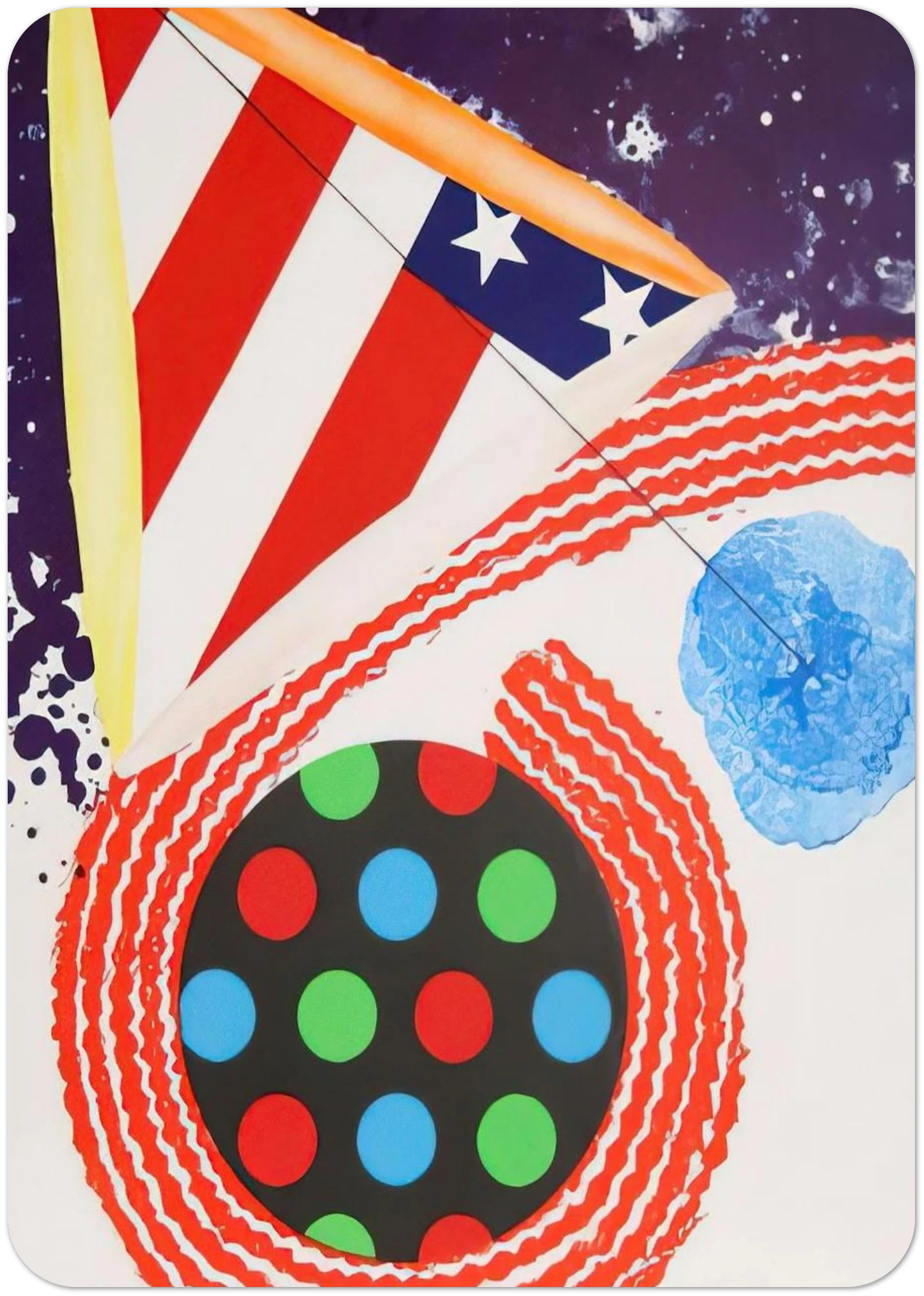 A Free for All By James Rosenquist Pack of 10 Post Cards | James Rosenquist Post Cards | A6 (10.5 x 14.8 cm) - 4.1 x 5.8 inches