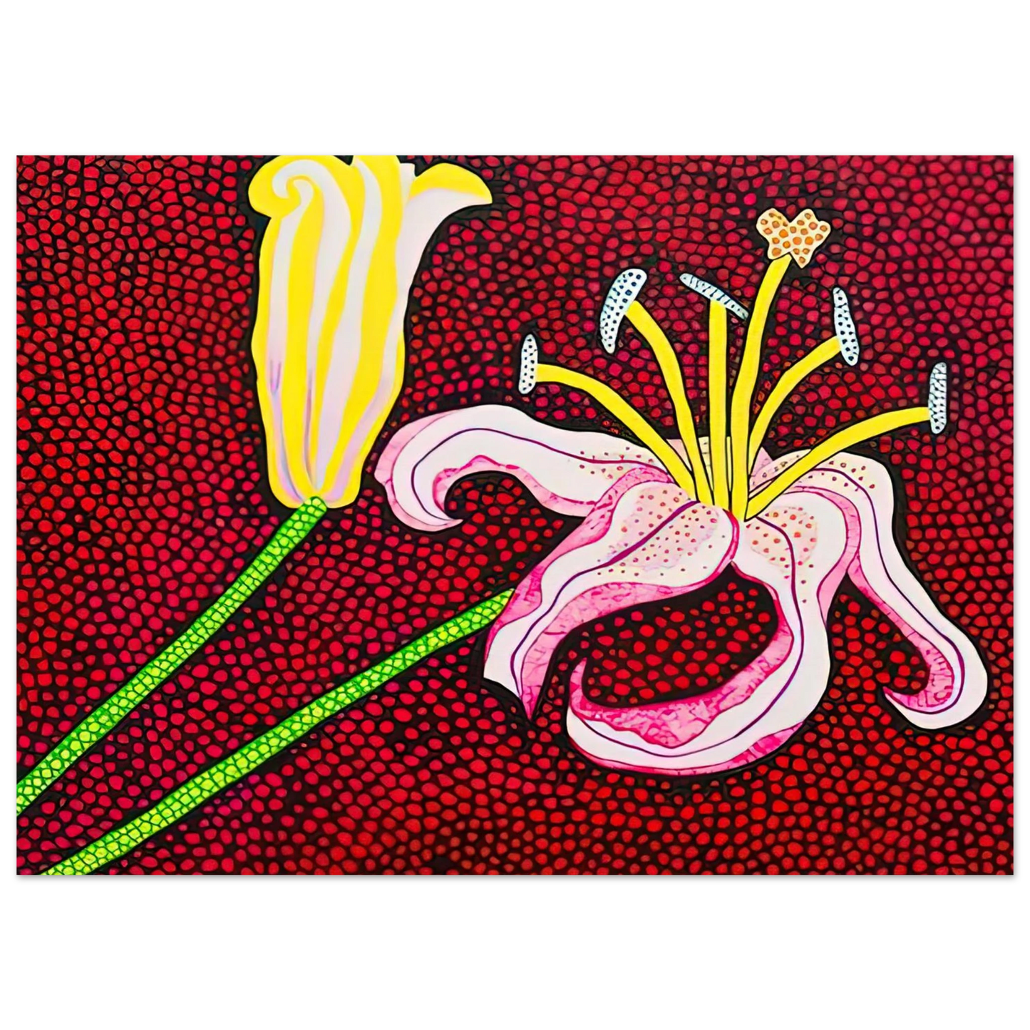 Yayoi Kusama - READY TO BLOSSOM IN THE MORNING 1989 Fine Art Poster