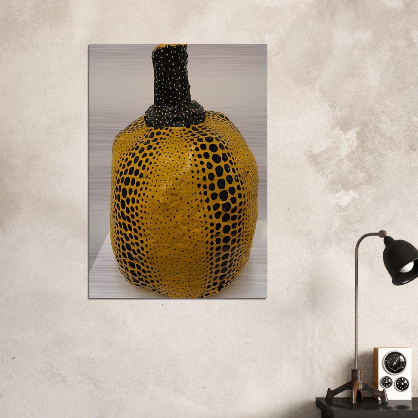 PUMPKIN 1983 - Yayoi Kusama Brushed Aluminum Print - 70x100 cm / 28x40 inches | Yayoi Kusama Aluminum Print | Yayoi Kusama Prints