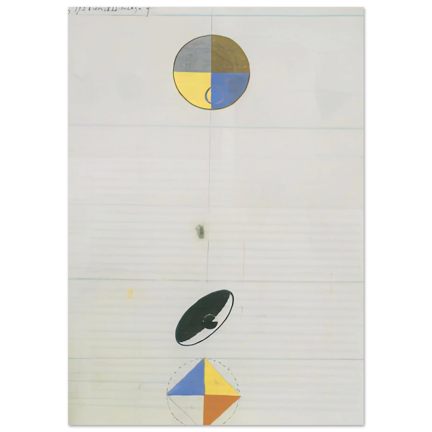 Hilma af Klint - SERIES NO VII NO 3F 1920 Wall art - A2 (42 x 59.4  cm) - Premium Wooden Framed Poster With Fine Art Paper - Black frame