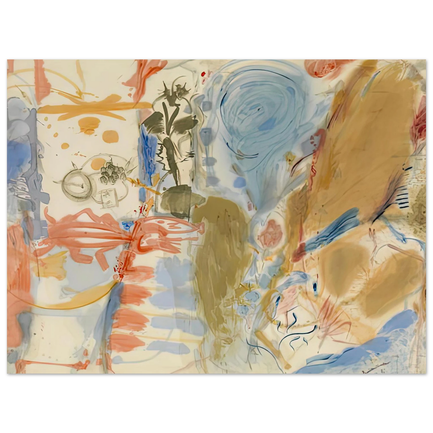 Helen Frankenthaler - Western Dream, 1957- Wall Art - 21x29.7 cm / 8x12" - Fine Art Poster-canvas - -