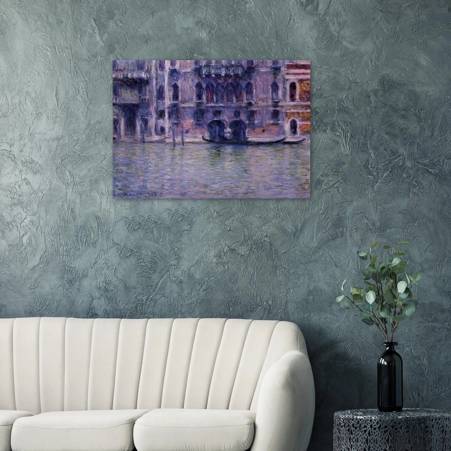 Palazzo da Mulla - claude monet Brushed Aluminum Print - 70x100 cm / 28x40 inches | claude monet Aluminum Print | claude monet Prints