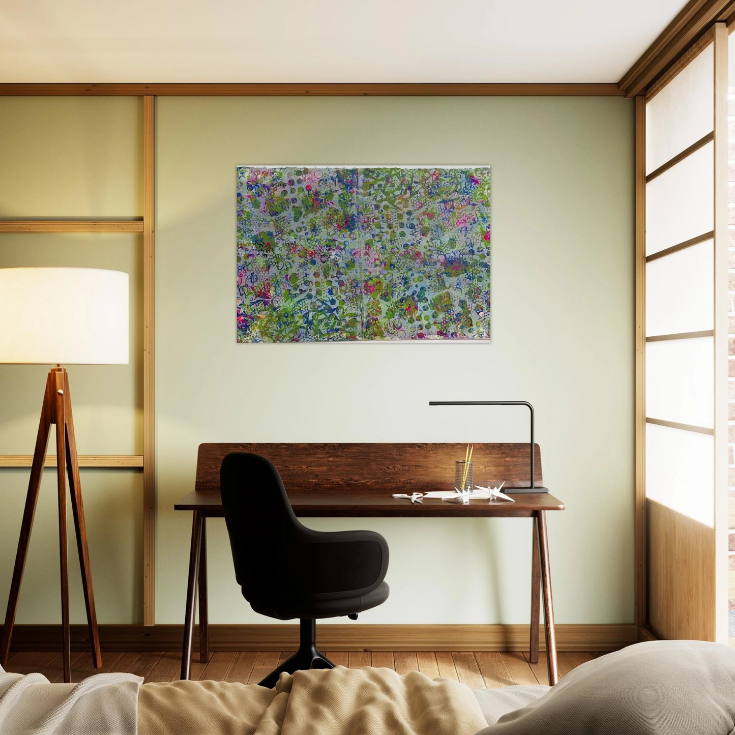 Fog In The Hollow - Sam Gilliam Brushed Aluminum Print - 70x100 cm / 28x40 inches | Sam Gilliam Aluminum Print | Sam Gilliam Prints