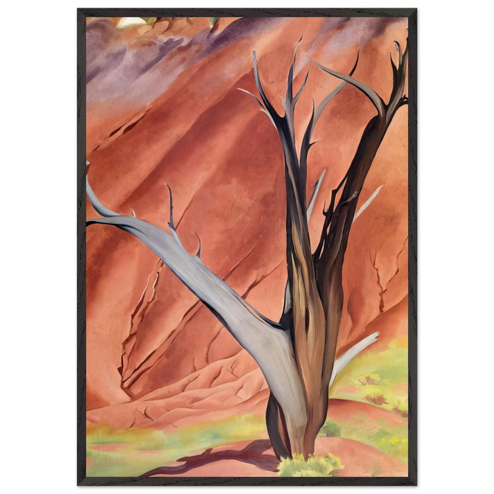 Geralds Tree - Georgia OKeeffe 70x100 cm / 28x40 inches Framed Art Print – Black Wooden Frame
