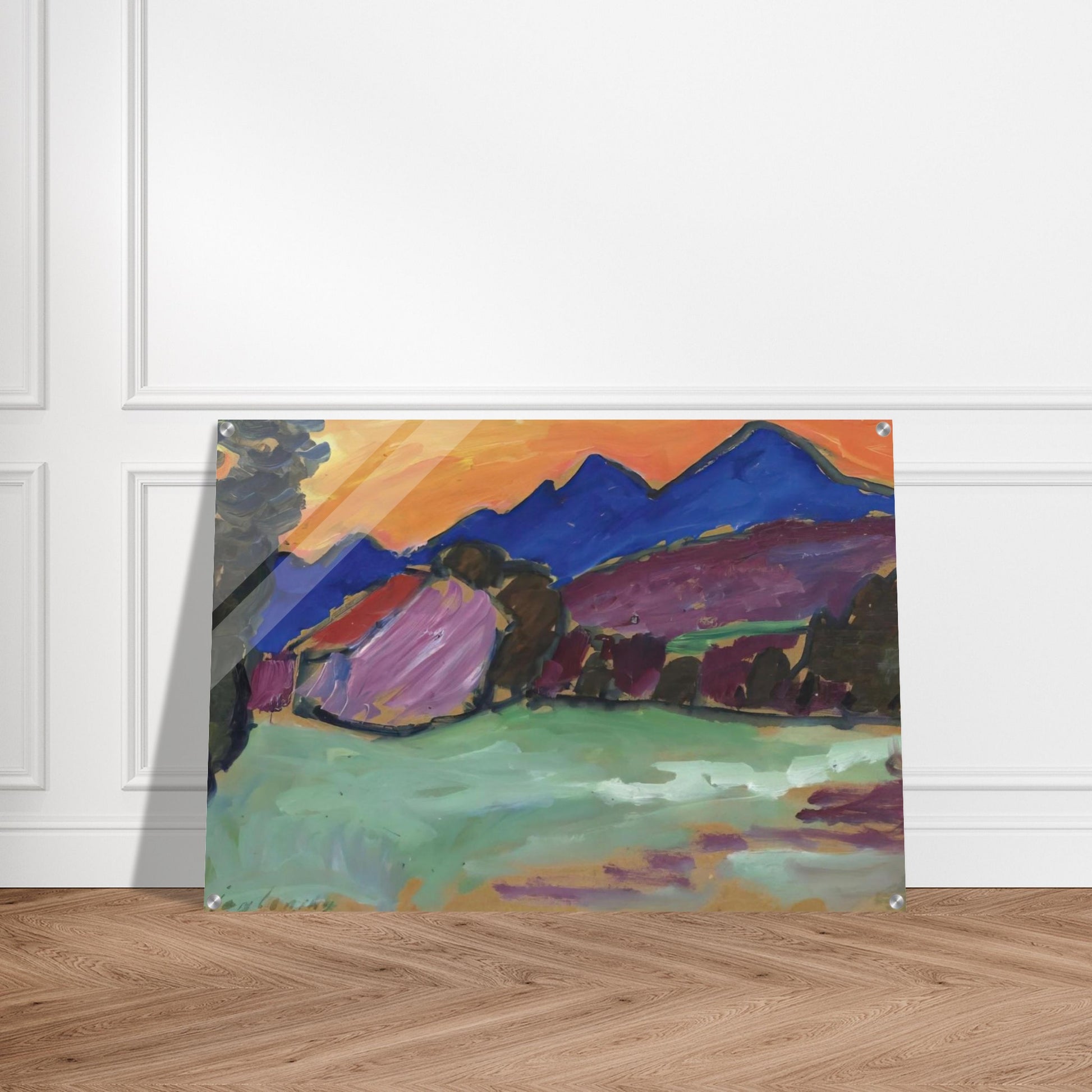 ROTER ABEND BLAUE BERGE 1910 - Alexej von Jawlensky Acrylic Print - 70x100 cm / 28x40″ inches | Alexej von Jawlensky Wall Art | Alexej von Jawlensky Prints