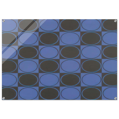 Carre bleu et noir - 1980 - Antonio Asis Acrylic Print - 70x100 cm / 28x40″ inches