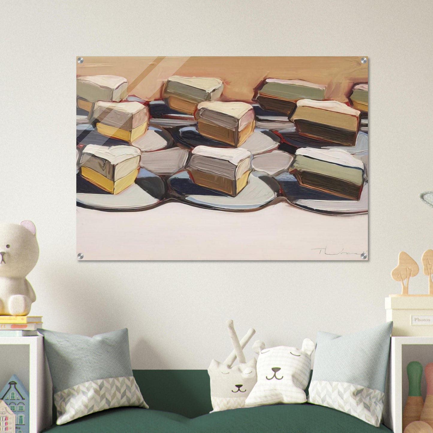 Cut Meringues - 1961 - Wayne Thiebaud Acrylic Print - 70x100 cm / 28x40″ inches | Wayne Thiebaud Wall Art | Wayne Thiebaud Prints