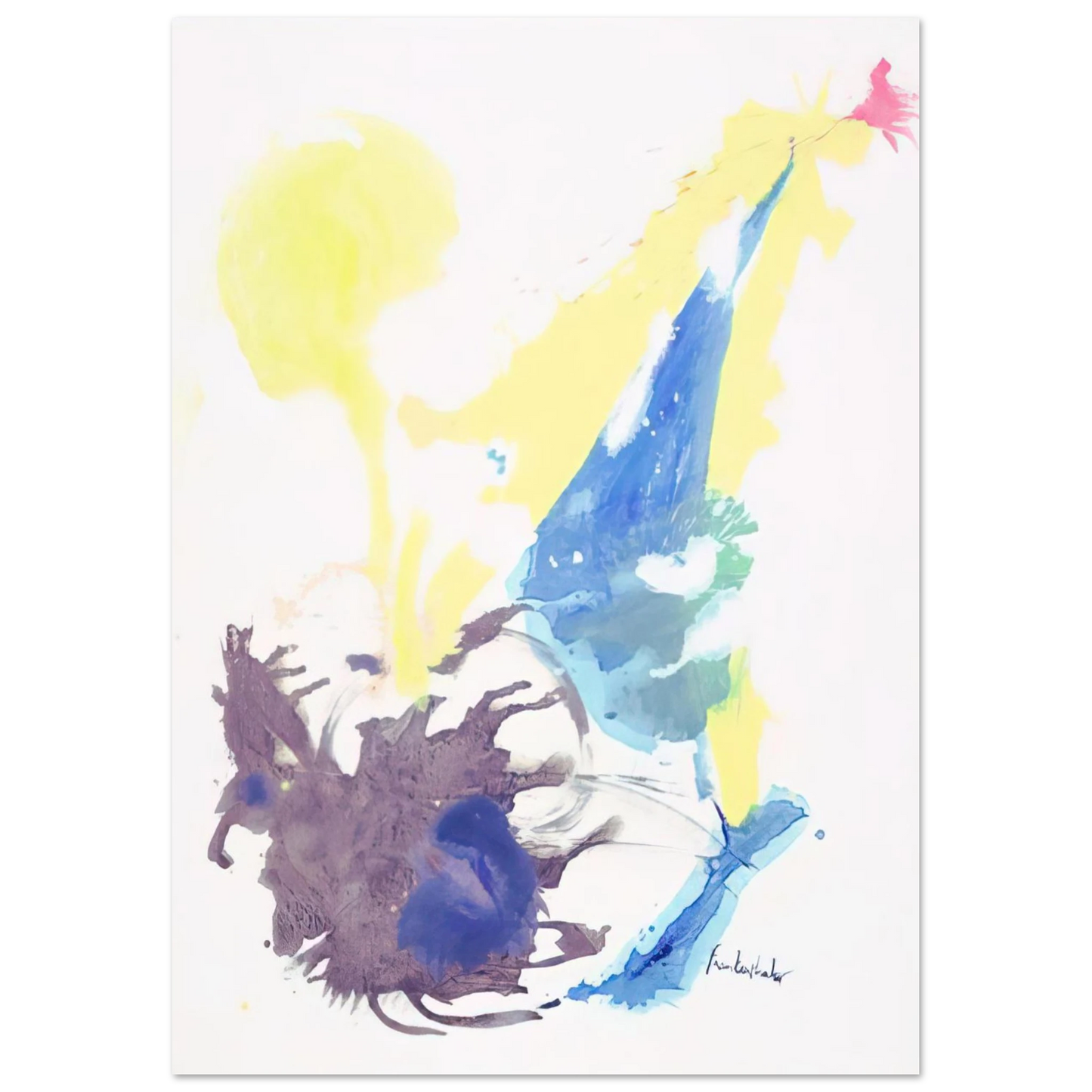 Helen Frankenthaler - Moving Day - 1961 Wall art - 45x60 cm / 18x24 inches - Premium Wooden Framed Poster With Fine Art Paper-canvas - White frame