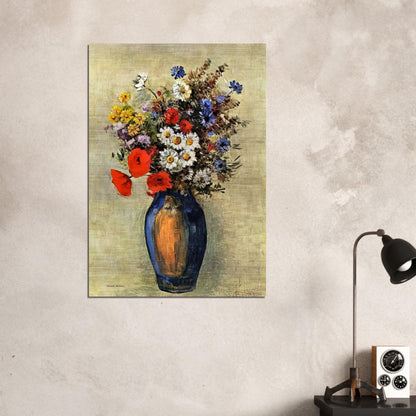 VASE OF FLOWERS 2 - Odilon Redon Brushed Aluminum Print - 70x100 cm / 28x40 inches | Odilon Redon Aluminum Print | Odilon Redon Prints