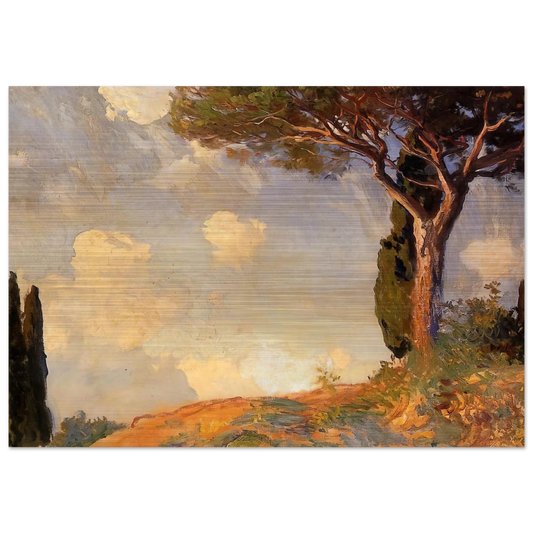 A Landscape Study at San Vigilio, Lake of Garda - John Singer Sargent Brushed Aluminum Print - 70x100 cm / 28x40 inches | John Singer Sargent Aluminum Print | John Singer Sargent Prints