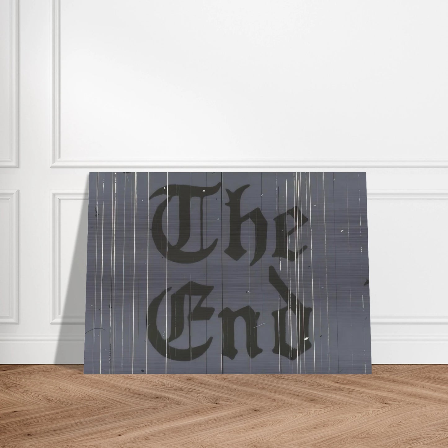 THE FINAL END 1991 - Edward Ruscha Brushed Aluminum Print - 70x100 cm / 28x40 inches | Edward Ruscha Aluminum Print | Edward Ruscha Prints