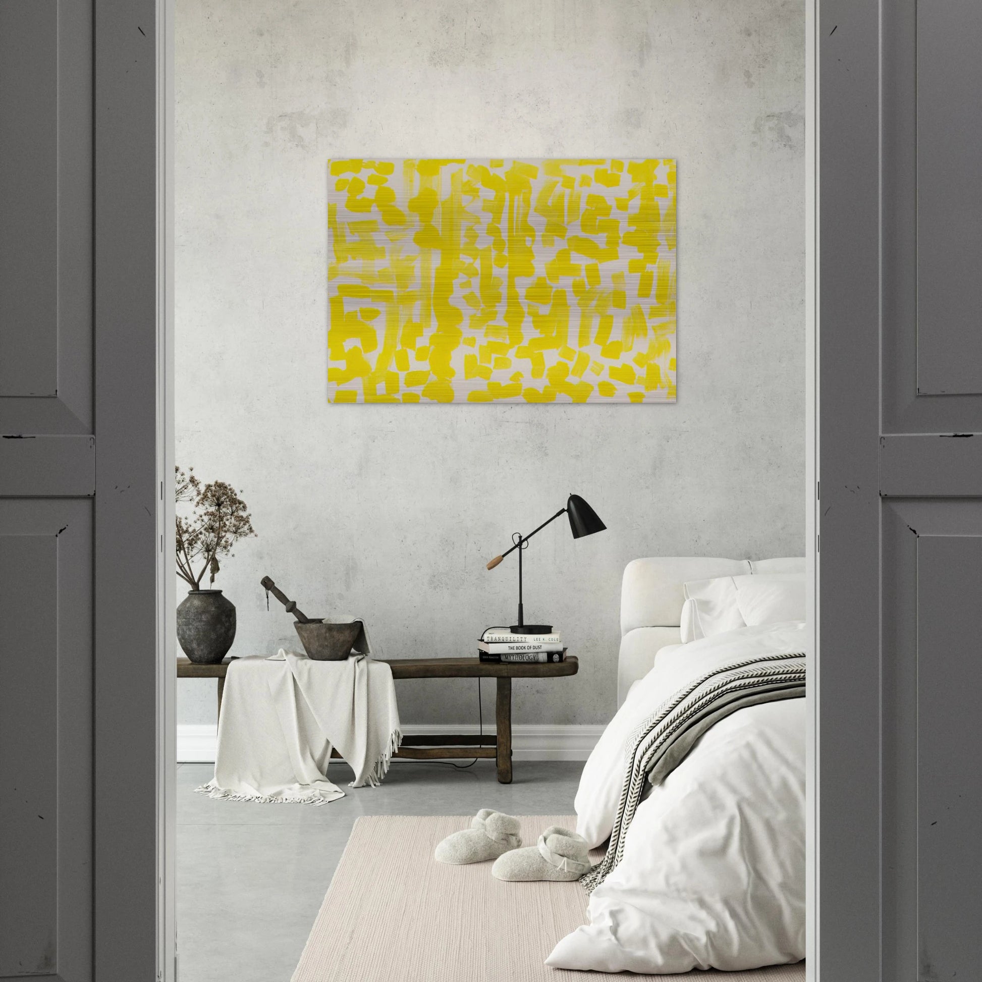 Yellow Painting - 1949 - Ad Reinhardt Brushed Aluminum Print - 70x100 cm / 28x40 inches | Ad Reinhardt Aluminum Print | Ad Reinhardt Prints