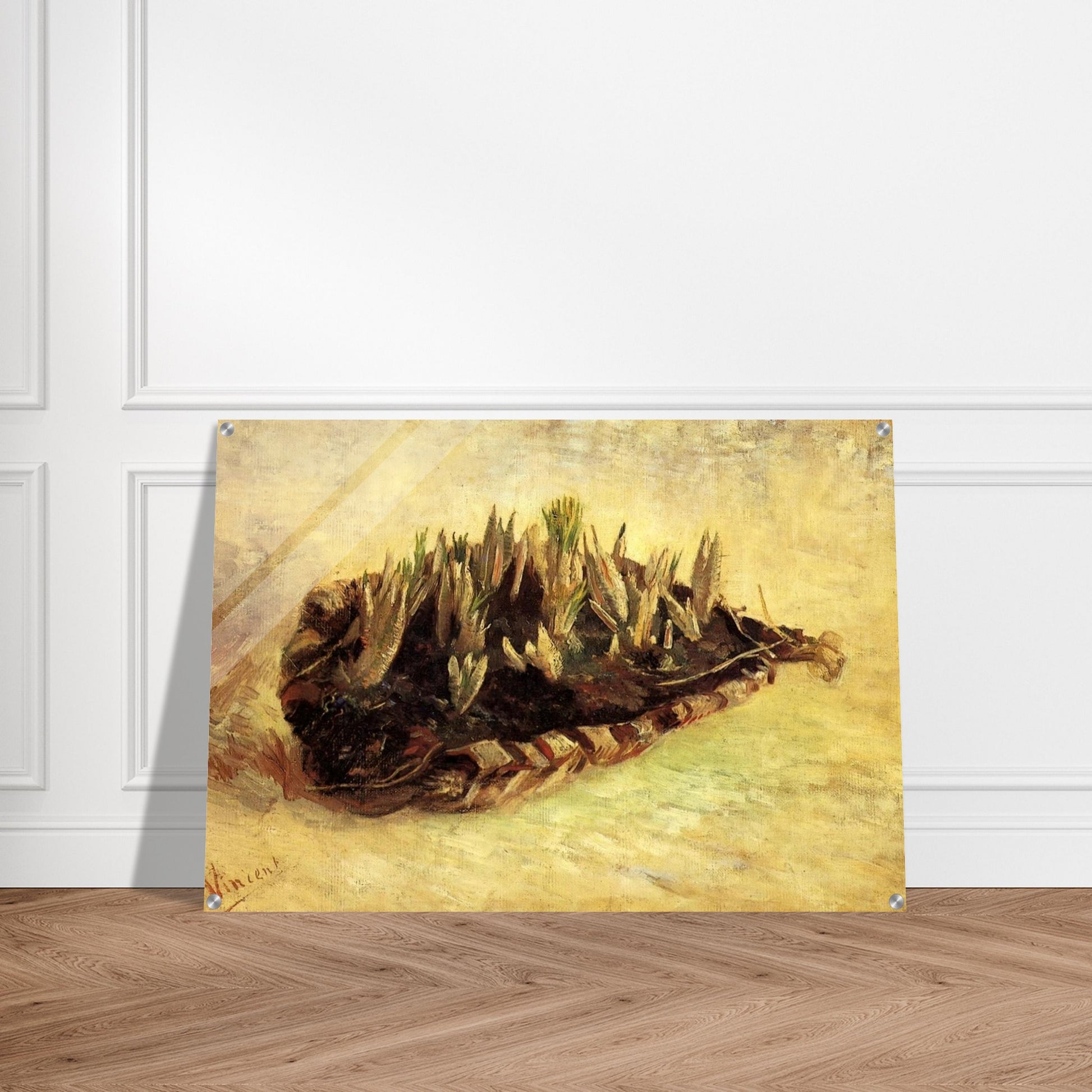 Still Life with a Basket of Crocuses - Vincent van Gogh Acrylic Print - 70x100 cm / 28x40″ inches