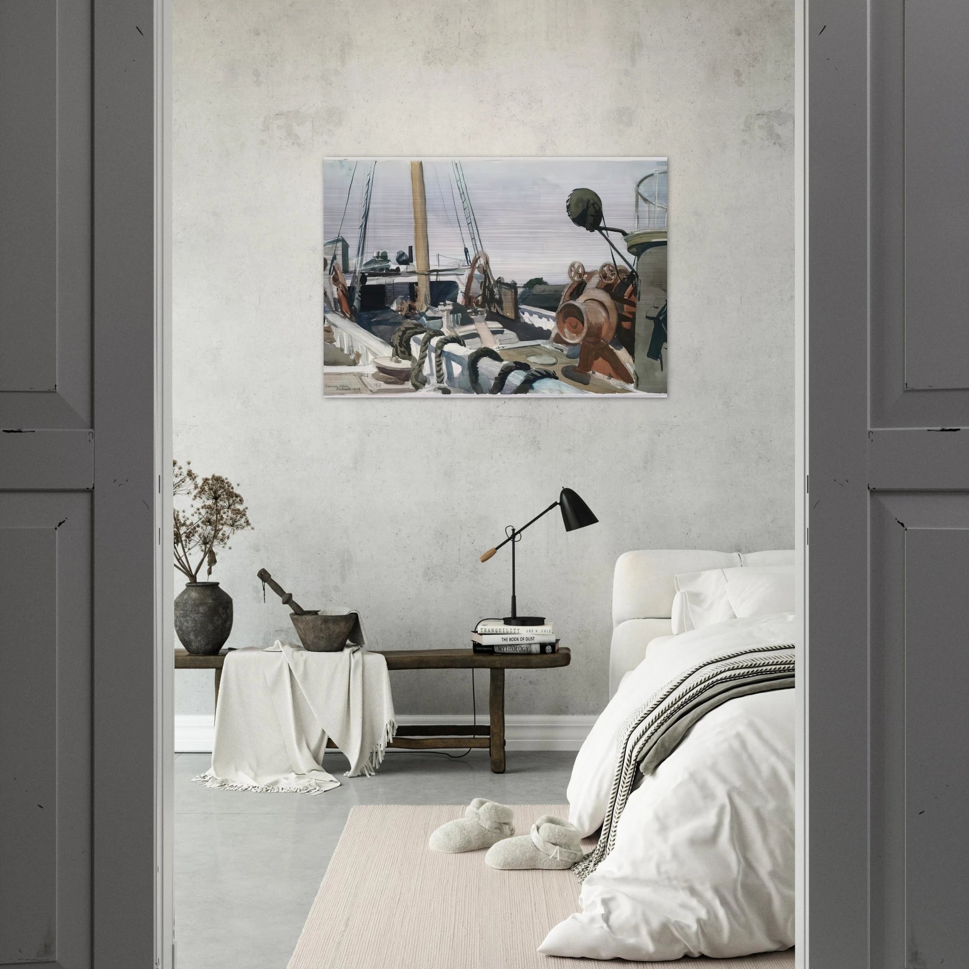 Deck of a Beam Trawler, Gloucester - Edward Hopper Brushed Aluminum Print - 70x100 cm / 28x40 inches | Edward Hopper Aluminum Print | Edward Hopper Prints