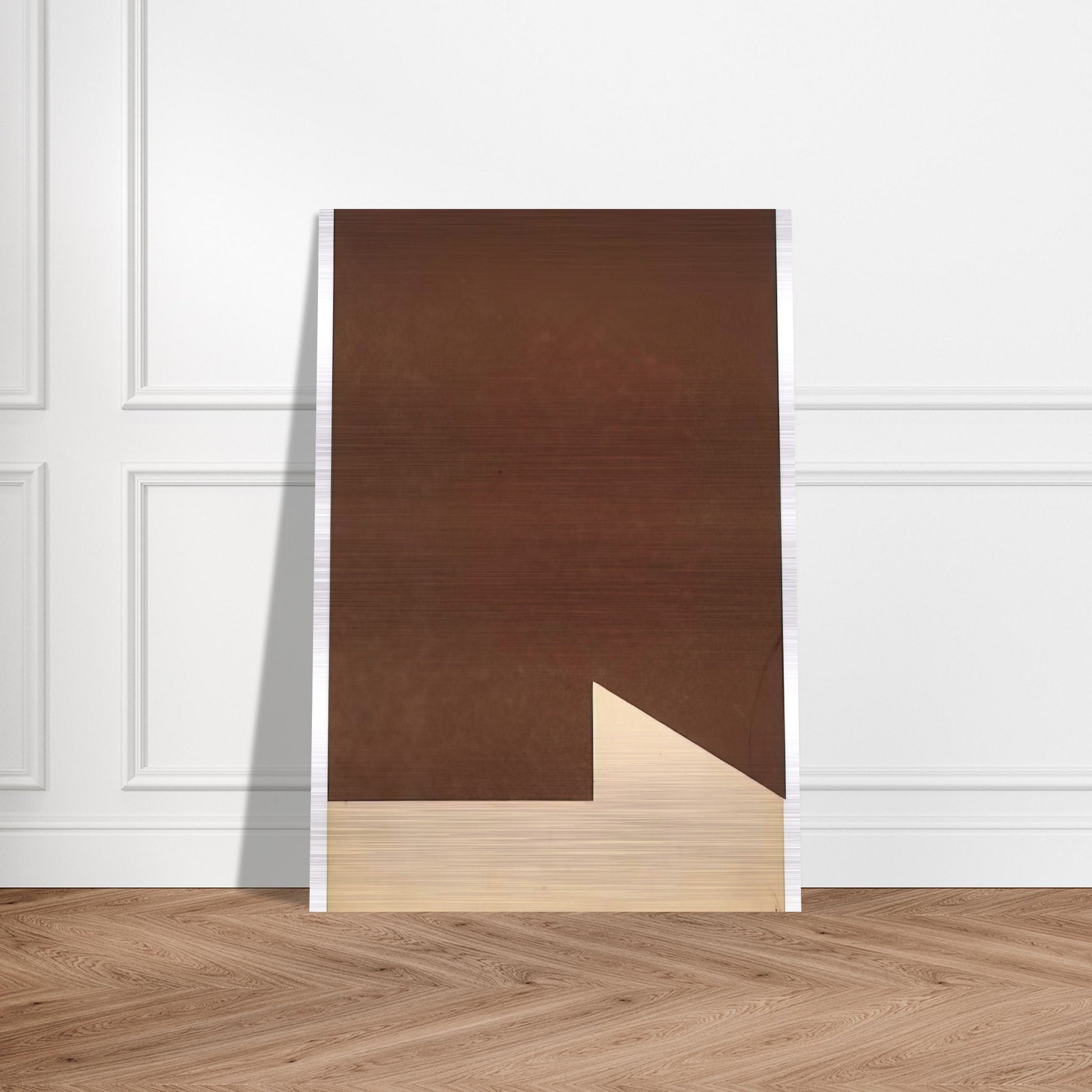 Brown and White - Ellsworth Kelly Brushed Aluminum Print - 70x100 cm / 28x40 inches | Ellsworth Kelly Aluminum Print | Ellsworth Kelly Prints