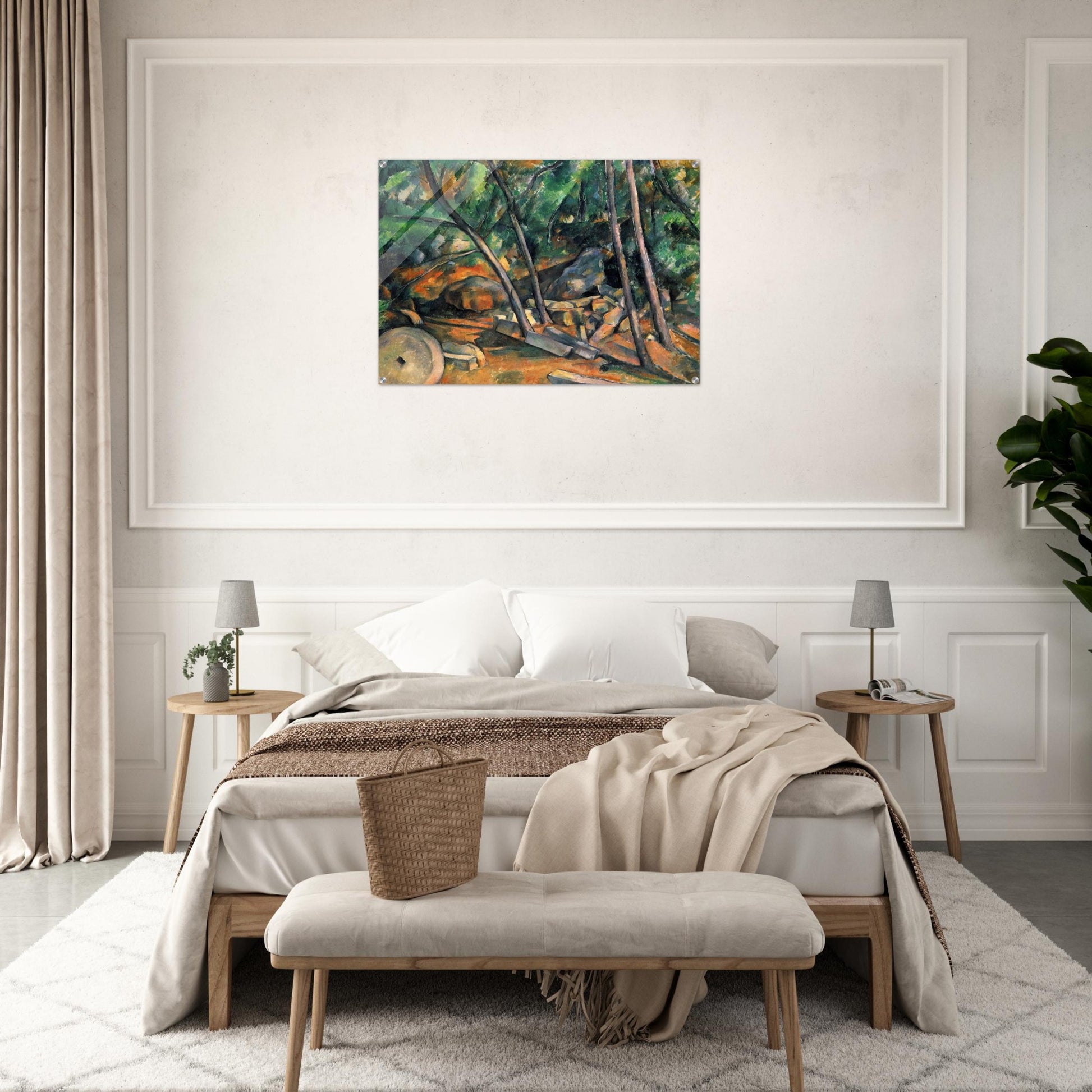 Woods with Millstone - Paul Cézanne Acrylic Print - 70x100 cm / 28x40″ inches