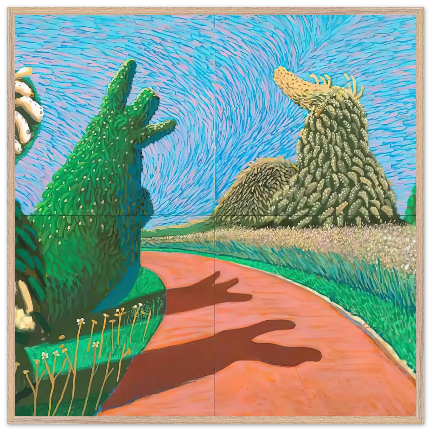 David Hockney - David Hockney Wall art - 30x45 cm / 12x18 Inches - Premium Wooden Framed Poster With Fine Art Paper - Black frame