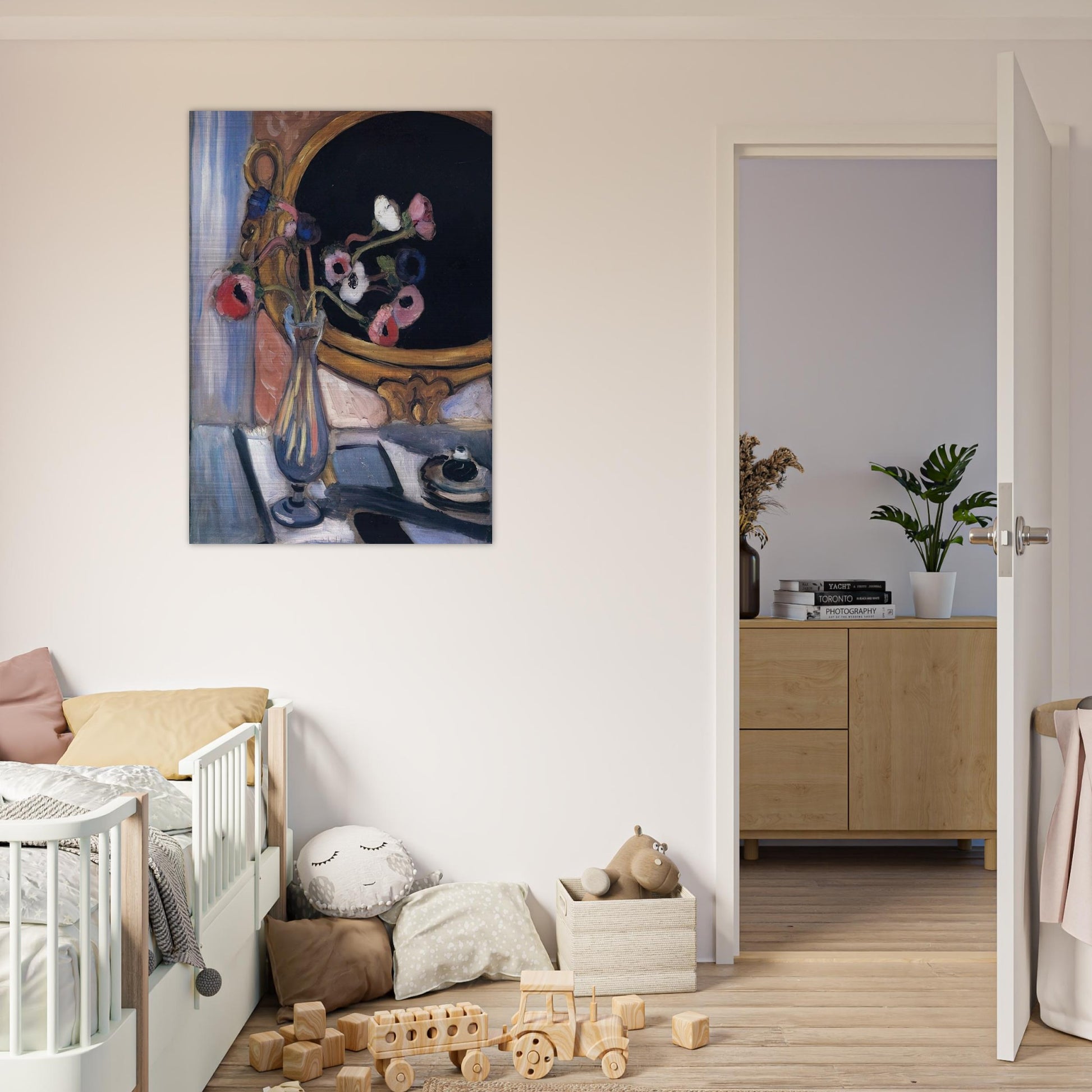 ANEMONE AND MIRROR 1920 - Henri Matisse Brushed Aluminum Print - 70x100 cm / 28x40 inches | Henri Matisse Aluminum Print | Henri Matisse Prints