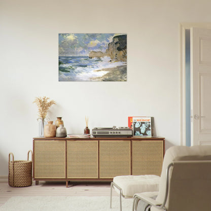 Receding Waves - claude monet Brushed Aluminum Print - 70x100 cm / 28x40 inches | claude monet Aluminum Print | claude monet Prints