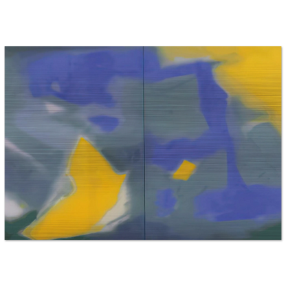 DIPTYCH 1987 - Esteban Vicente Brushed Aluminum Print - 70x100 cm / 28x40 inches | Esteban Vicente Aluminum Print | Esteban Vicente Prints