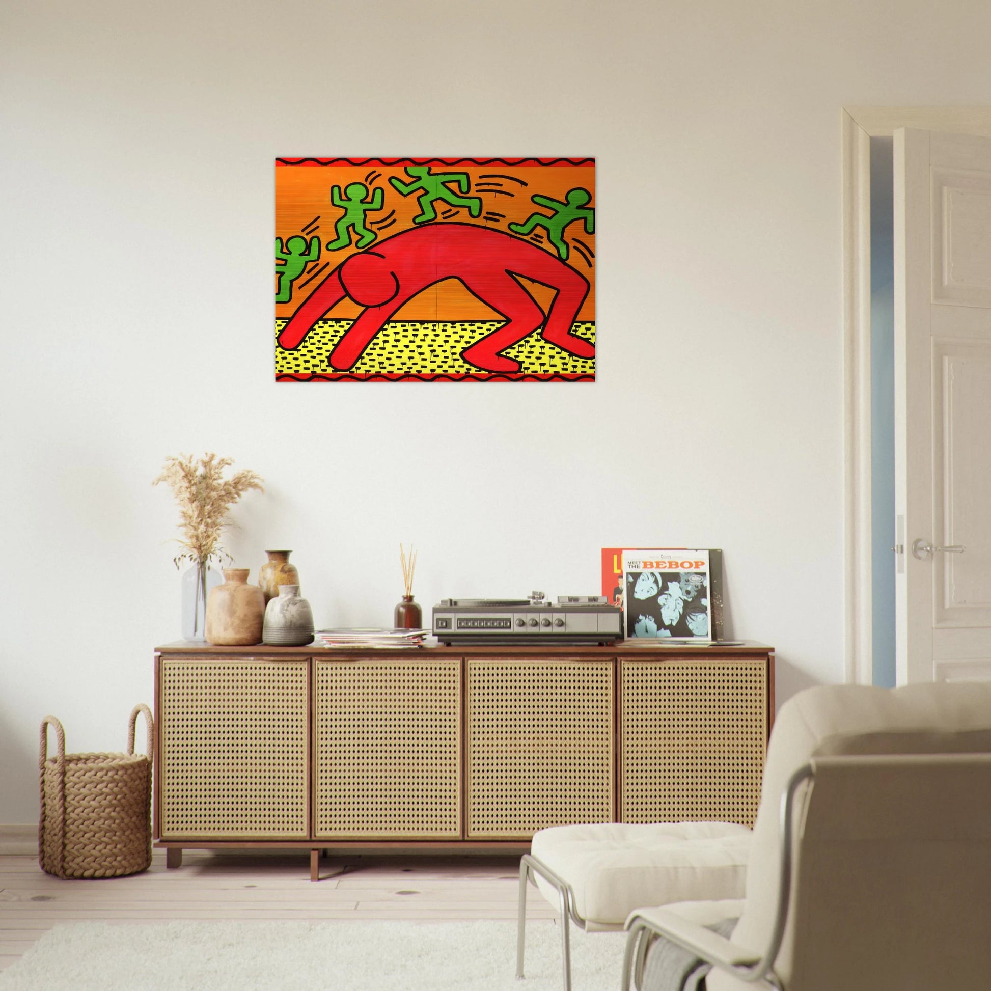 UNTITLED 1982 2 - Keith Haring Brushed Aluminum Print - 70x100 cm / 28x40 inches | Keith Haring Aluminum Print | Keith Haring Prints