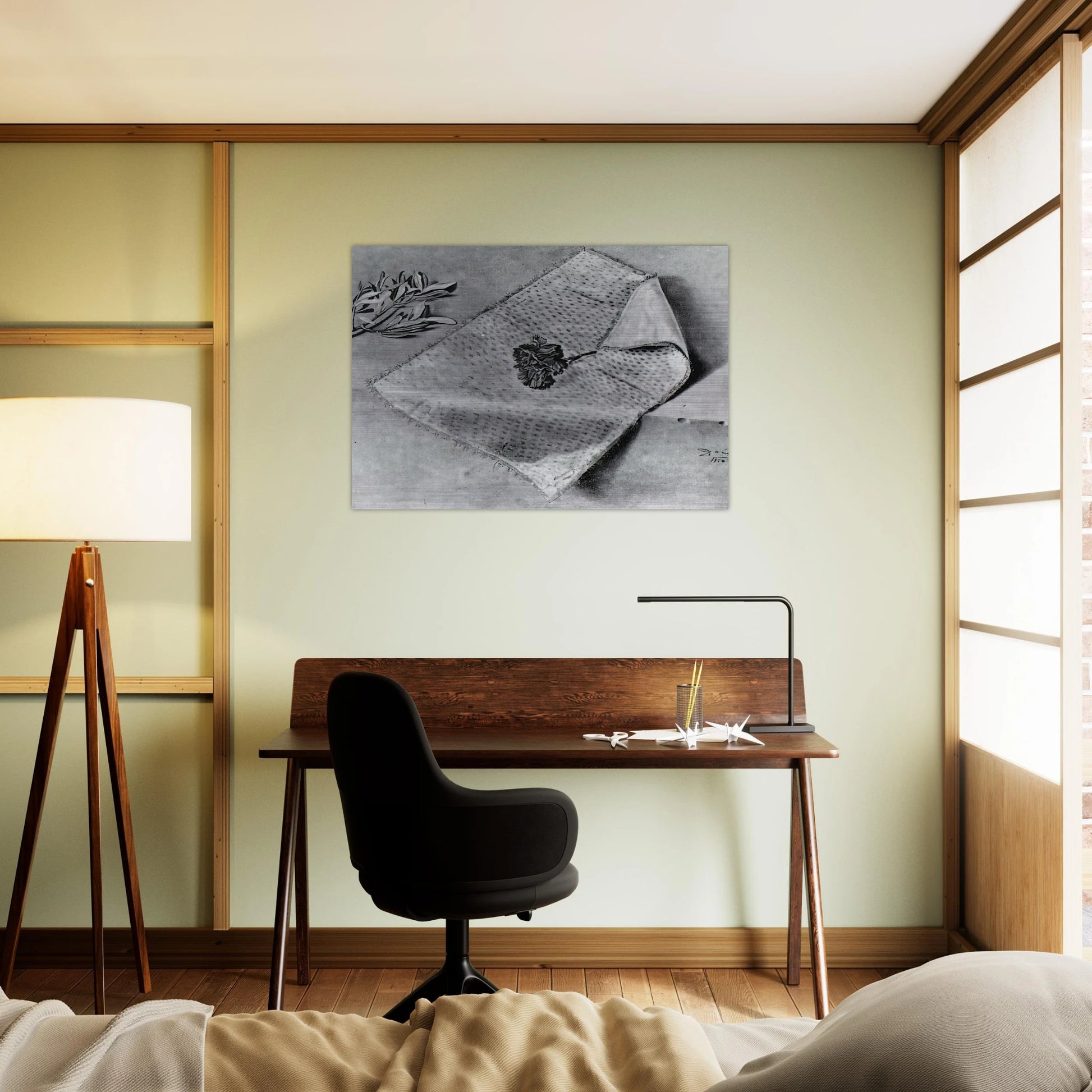 CARNATION AND CLOTH OF GOLD - Salvador Dali Brushed Aluminum Print - 70x100 cm / 28x40 inches | Salvador Dali Aluminum Print | Salvador Dali Prints